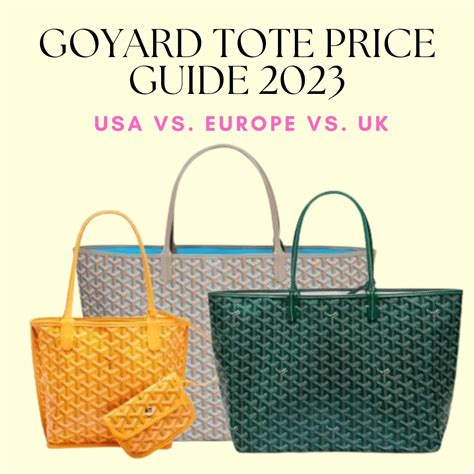 goyard tote price in euro